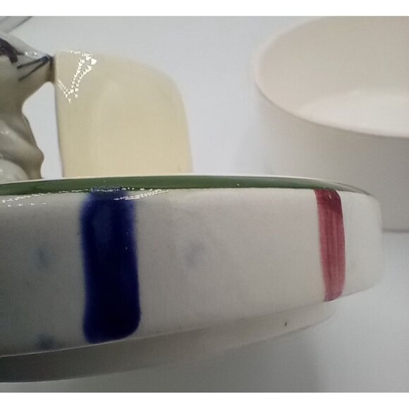 Vintage Kitsch Mouse Cheese Jar Viking Handmade Japan Funny Midcentury Decor - Picture 13 of 16